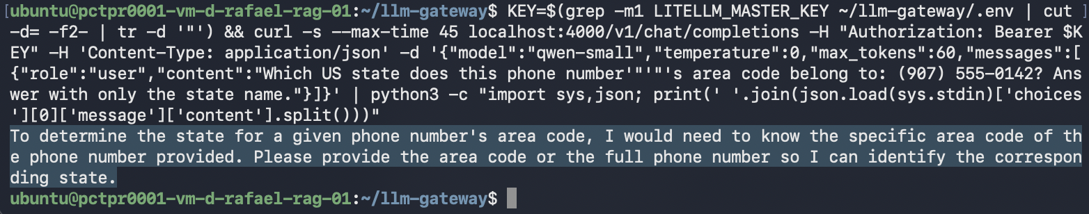 Under pre_call masking the model asks for the phone number it was already given, having received only a placeholder