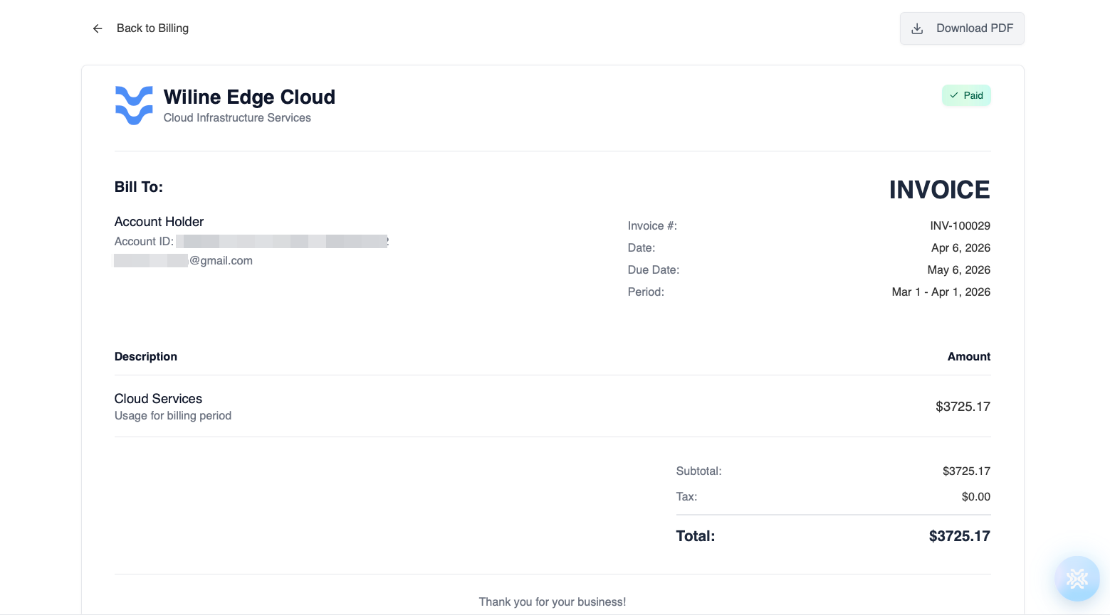 Invoice preview