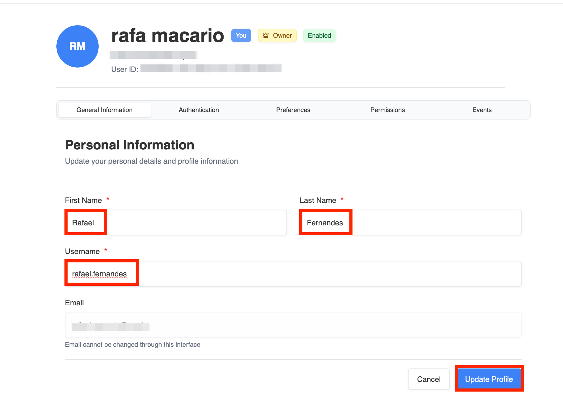 Profile overview