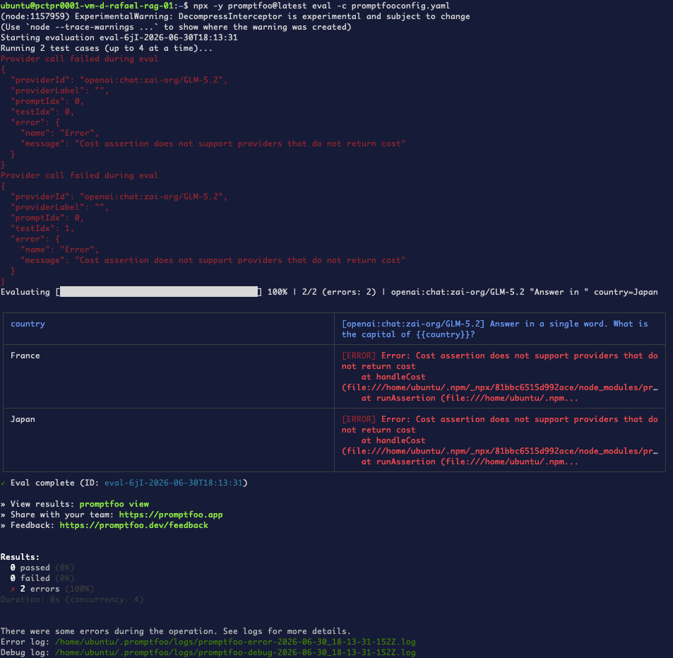 Terminal: cost assertion, 2 errors