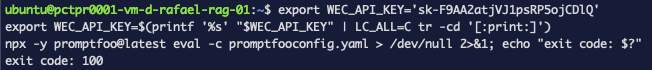 Terminal: exit code: 100