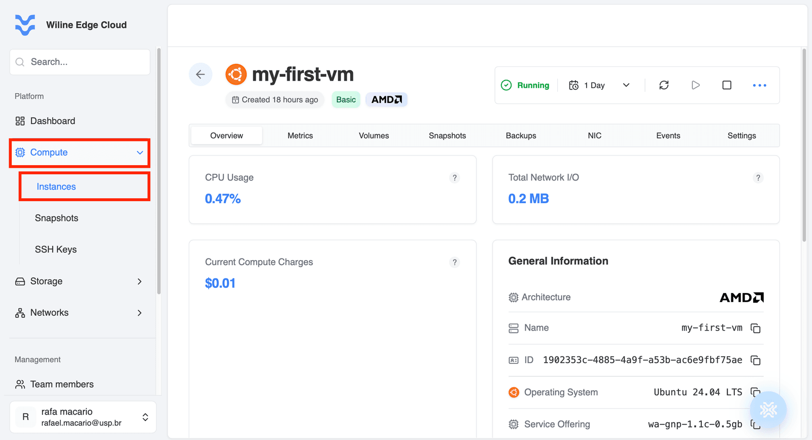 VM Overview Tab