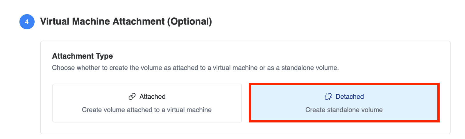 Volume attachment