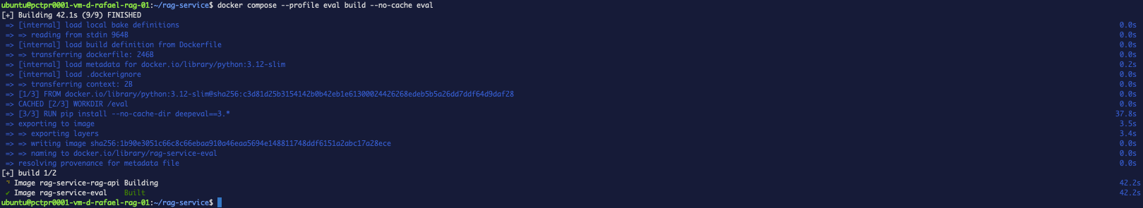 docker compose construyendo la imagen del ejecutor de evaluación