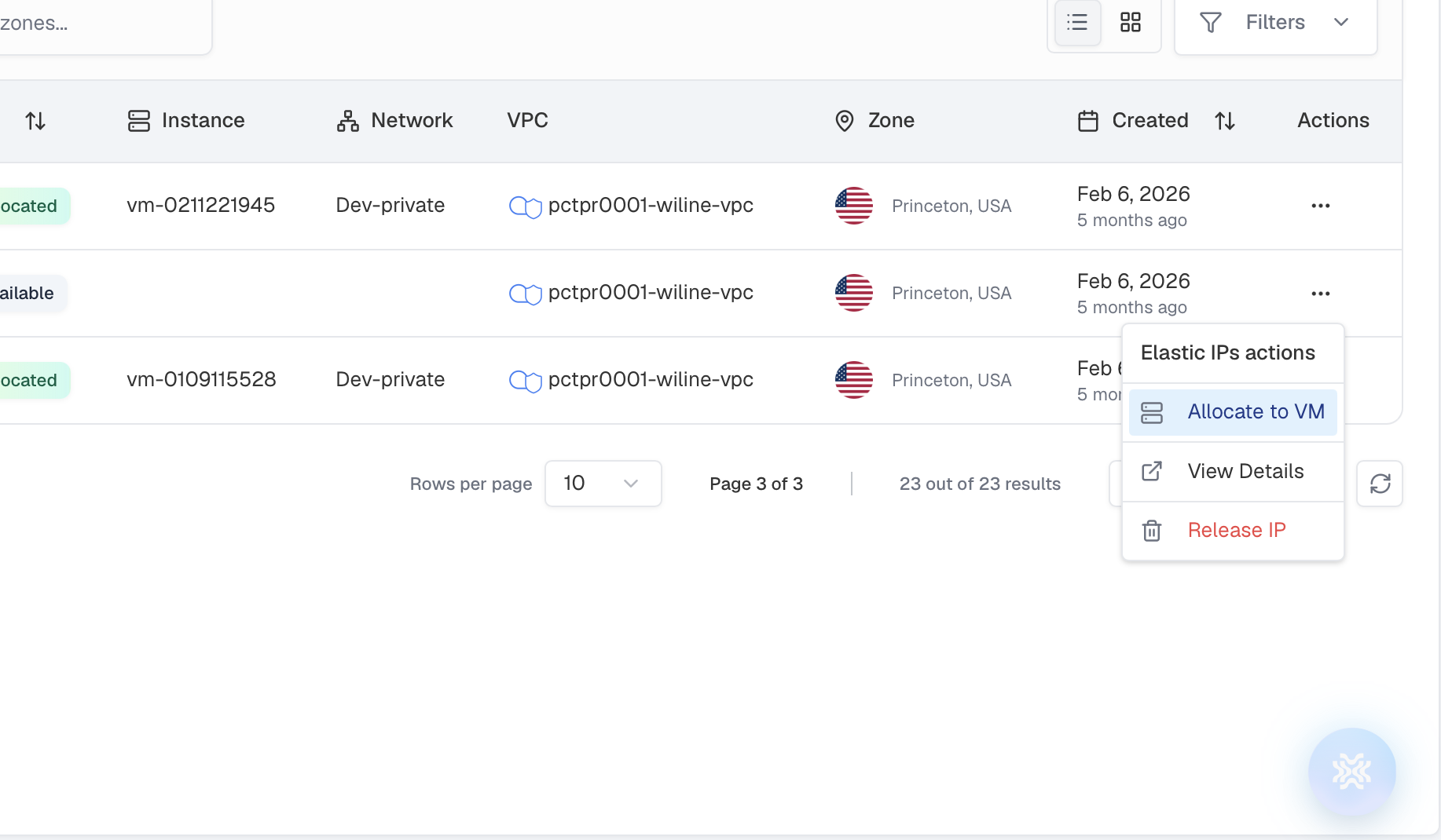 Asignando la Elastic IP a la nueva VM