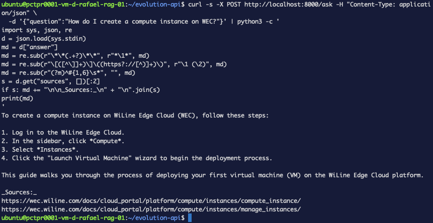La respuesta formateada de Markdown a WhatsApp